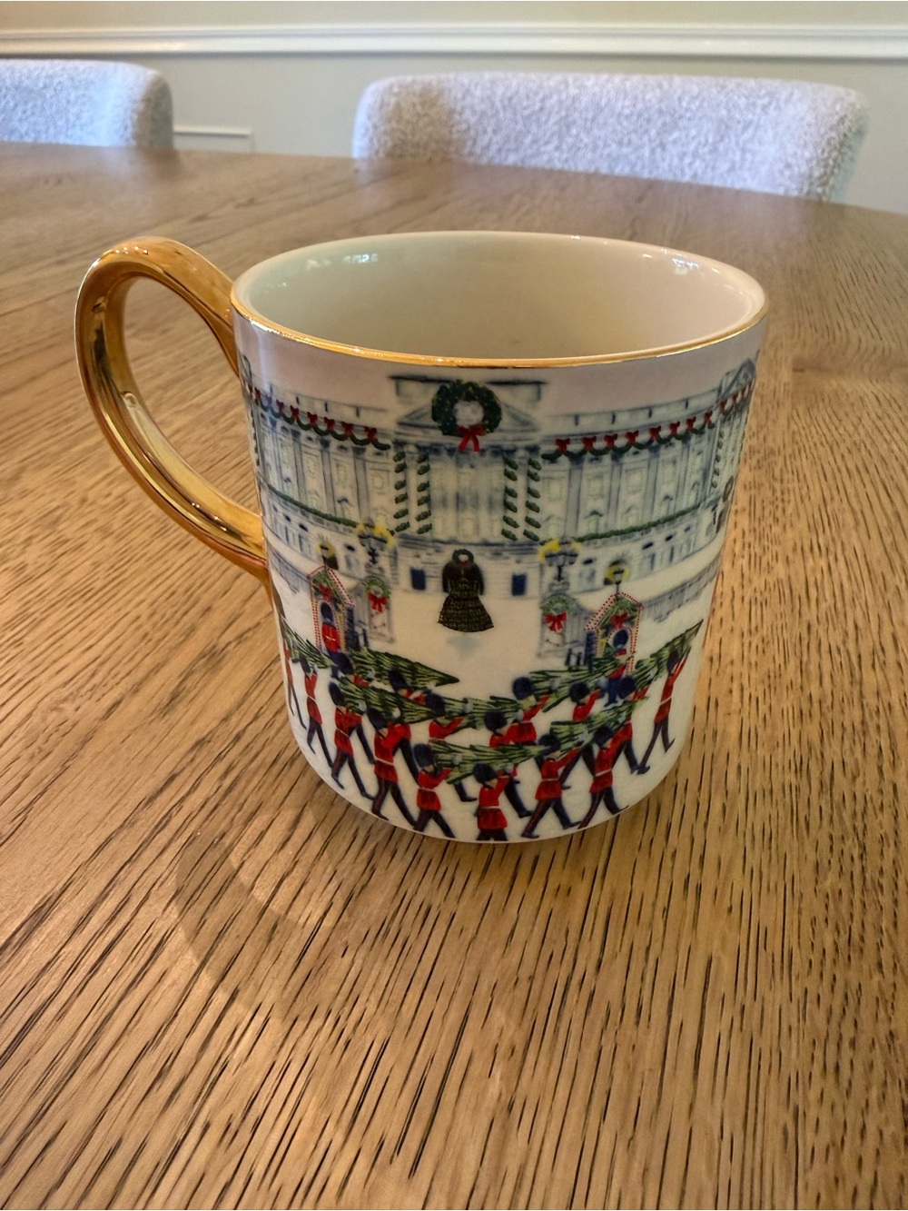 Anthropologie London Holiday City collection Mug with Gold Handle - Picture 3 of 5